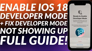 How to Enable Developer Mode iOS 18 without Xcode  Fix iOS 18 Developer Mode Not Showing Up [upl. by Arihsaj]