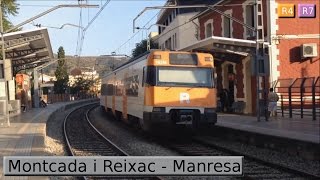 Rodalies Barcelona  Montcada i Reixac  Manresa R4  R7  R12  Renfe 447 [upl. by Assital]