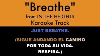 quotBreathequot from In the Heights  Karaoke Track with Lyrics on Screen [upl. by Modestine]