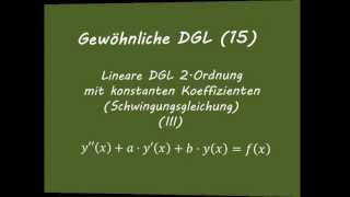 Gewöhnliche DGL15 Schwingungsgleichungen III [upl. by Jenelle]