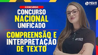 Concurso Nacional Unificado CNU Aulão de Interpretação e compreensão [upl. by Odareg236]