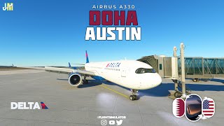 Doha to Austin on Deltas Airbus A330  Formula 1 Round 19  4K [upl. by Cathe]