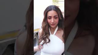 Malaika Arora In White Bodycon Dress Outside At Filmistan Studio [upl. by Hedy]