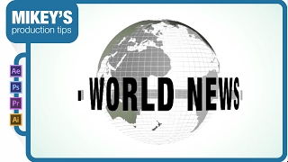 Motion Graphics Newscast Globe After Effects Tutorial [upl. by Krm]