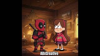 Deadpool in Gravity Falls gravityfalls deadpool disney animationmeme shorts marvel [upl. by Corvese]