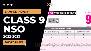 Class 9 NSO sample paper 20222023 solved papernso class 9 sample paper 20222023class 9 Olympiad [upl. by Sregor]