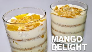 Mango Float Pudding Recipe  Mango Delight Dessert Recipe  Quick Layered Pudding Dessert Recipe [upl. by Notsud]