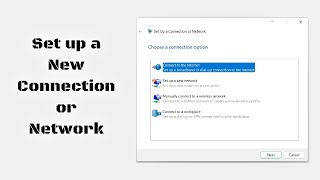 How to set up a new connection or network [upl. by Allemrac]