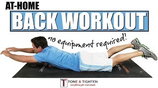 At Home Back Workout  No Equipment Required [upl. by Rahm]