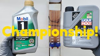 Engine oil Championship Mobil 1 vs Liqui moly [upl. by Naldo]