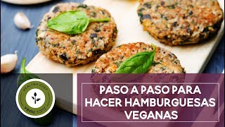 PASO A PASO PARA HACER HAMBURGUESAS VEGANAS [upl. by Stanzel]