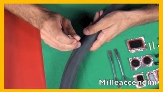 Come riparare una camera daria How to patch a bicycle inner tube [upl. by Eelirak]