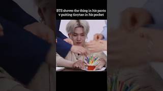 BTS shoves the thing in his pants 👖 v putting tinytan in his pocket 🤣🤣🤣bts jellie96jennie taekook [upl. by Golding]