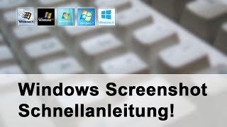 Windows Screenshot So gehts [upl. by Esirrehc784]