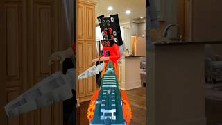 Speaker Man in my home vs Nerf game over Skibidi Toilet room funny video fun [upl. by Cyrilla]