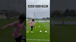 No look passing challenge vs Willian amp Pereira 🔥 [upl. by Hanna]