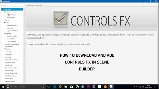 How to download and add ControlsFX in SceneBuilder [upl. by Bertero]