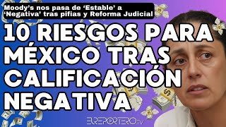 Diez riesgos para México tras caer su calificación de estable a negativa por Reforma Judicial [upl. by Hseham]