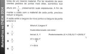 Matemática ENEM 2014  168 AMARELO – 151 CINZA – 139 AZUL – 136 ROSA  Um carpinteiro fabrica [upl. by Parent]