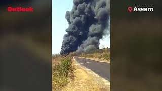 Massive Fire At Oil Well In Assam [upl. by Olga]