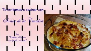 Cómo hacer Papas al horno con queso y jamón [upl. by Olsen603]