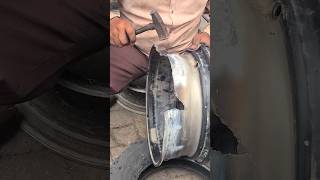 Repairing Broken Alloy Rim│Restoration of cracked Alloy Rim Wheel│restoration repair [upl. by Budde]