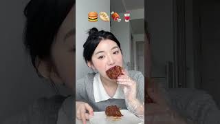 Mukbang with Quynh Truong 🍔🥟🍖🥤trending food mukbang shorts viral [upl. by Ellehcear]