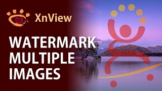 How to WATERMARK multiple images for FREE automatically in XnView [upl. by Ibrik]