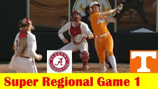 14 Alabama vs 3 Tennessee Softball Highlights 2024 NCAA Super Regional Game 1 [upl. by Nerek]