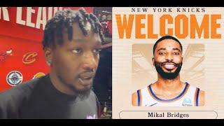 Dorian FinneySmith speaks on training with Mikal Bridges when news of the trade to the Knicks [upl. by Ohaus]