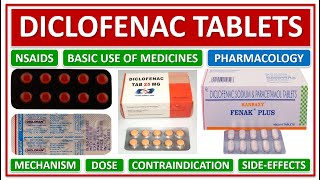 DICLOFENAC TABLETS BASIC USE OF MEDICINE DOSE MECHANISM WORKING CONTRAINDICATIONS SIDE EFFECTS [upl. by Afnin]