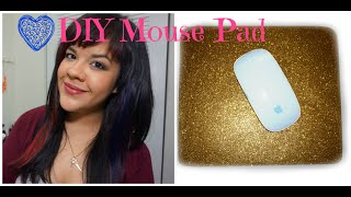 DIY Glitter Mouse Pad Tutorial [upl. by Kohsa648]