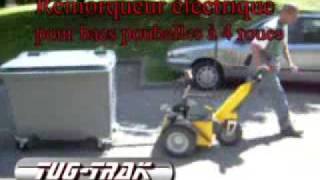 Remorqueur electrique TUGTRAK tracteur pour les poubelles [upl. by Nelyag922]