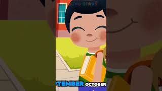 Months of the Year Song  Sing amp Learn with Lyrics Karaoke Style Nursery Rhymes Kids Songs shorts [upl. by Catharine195]