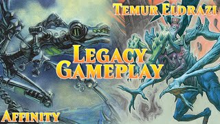 MTG Legacy 1K  R6 Quarter Finals Mono Blue Affinity vs Temur Eldrazi [upl. by Haman91]