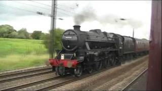 70013 Oliver Cromwell and Black 5 44932 The Scarborough Spa Express 300811wmv [upl. by Roti354]