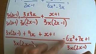 Adding and subtracting algebraic fractions  exam style examples [upl. by Pinchas]