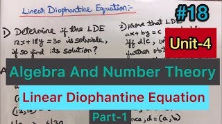 Algebra And Number Theory  18  Linear Diophantine Equation Problems  Tamil [upl. by Miko822]