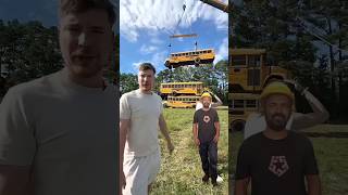 Dual buss🥱🥱🥱🌹 automobile schoolbus funny yellowschoolbus comedy challenge prank superboy [upl. by Tahp817]