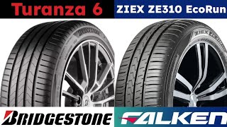 Bridgestone Turanza 6 vs Falken ZIEX ZE310 EcoRun [upl. by Cira739]