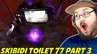 skibidi toilet 77 part 3 REACTION SKIBIDI TOILET amp TITAN TV MAN IS IN DANGER [upl. by Drol507]