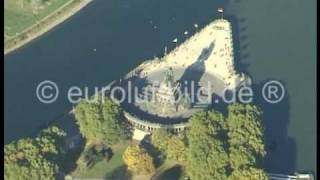 Blick auf das quotDeutsche Eckquot in Koblenz  RheinlandPfalz RP [upl. by Frasch]