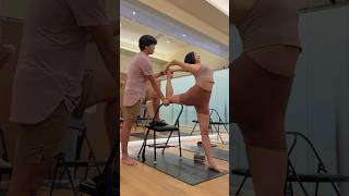 나타라자아사나Natarajasana 요가체어로 안정적이고 쉽게 연습하는 방법이에요 sorts yoga [upl. by Rolando110]