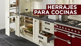 Ideas para cocinas Herrajes para muebles de cocina Sistemas inteligentes de diseño [upl. by Serafine615]