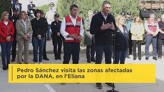 Pedro Sánchez visita las zonas afectadas por la DANA en l’Eliana [upl. by Ardnaid968]