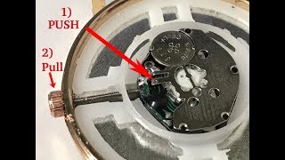 How to Remove Crown amp Stem from Quartz Movement Watch [upl. by Nobell]