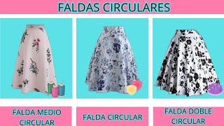 🩷 7 FALDAS CIRCULARES 3 FORMAS DE REALIZARLAS MUY FÁCILES  paso a paso [upl. by Nafets]