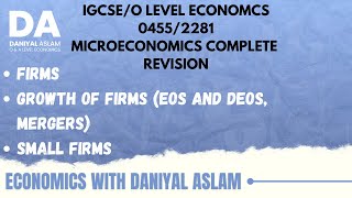 O levelIGCSE Economics 22810455 Microeconomics Revision Day 11 [upl. by Brass]