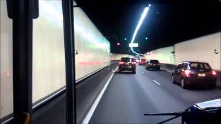 Sydney M5 Motorway Tunnel Heading Southbound on CityRail Trackwork Replacement Bus [upl. by Itraa]