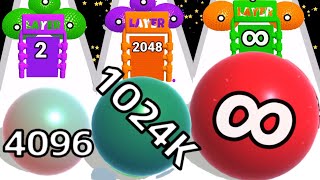 🧶Ball Run infinity ♾️ 2048 🆚 marble run  hopping balls Gameplay Part 5 [upl. by Kurt]